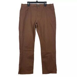 Bixby Nomad Mens Straight Brown Sienna Cotton Chino Casual Khaki Pants 40x30